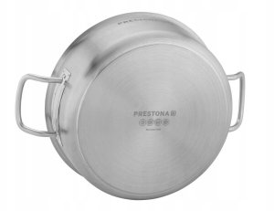 Garnek niski 3,6 l o średnicy 240 mm z pokrywką ze stali nierdzewnej | PRESTONA, 210122 5