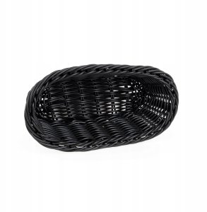 Koszyk owalny z polirattanu 230x100x60 mm, czarny | TECHNICA, Gold Line 4