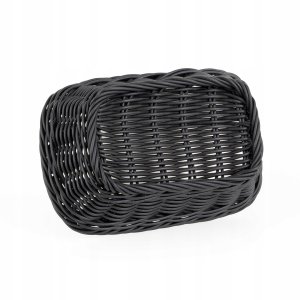 Koszyk prostokątny z polirattanu 190x130x60 mm, czarny | TECHNICA, Gold Line 5