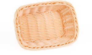 Koszyk prostokątny z polirattanu 190x130x60 mm, beżowy | TECHNICA, Gold Line 4
