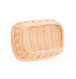 Koszyk prostokątny z polirattanu 190x130x60 mm, beżowy | TECHNICA, Gold Line 5