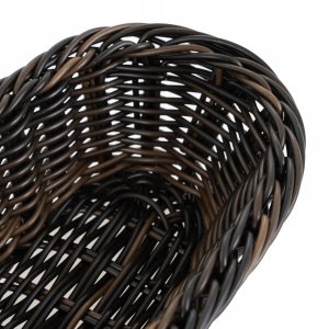 Koszyk owalny z polirattanu 230x100x60 mm, czarnobrązowy | TECHNICA, Gold Line 3