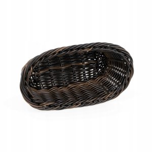 Koszyk owalny z polirattanu 230x100x60 mm, czarnobrązowy | TECHNICA, Gold Line 4