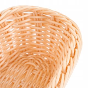 Koszyk owalny z polirattanu 230x100x60 mm, beżowy | TECHNICA, Gold Line 3