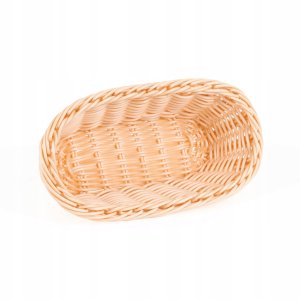 Koszyk owalny z polirattanu 230x100x60 mm, beżowy | TECHNICA, Gold Line 4