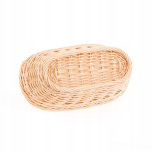 Koszyk owalny z polirattanu 230x100x60 mm, beżowy | TECHNICA, Gold Line 5