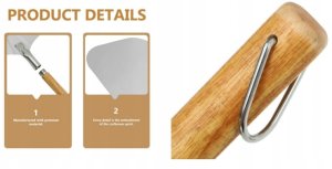 Łopata do pizzy z drewnianym uchwytem, kwadratowa, 310x355x660 mm | TECHNICA, Pizza Line 4