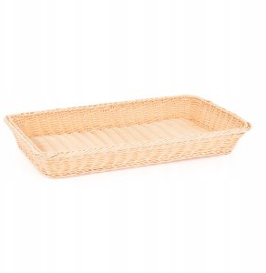Koszyk prostokątny z polirattanu GN 1/1 530x325x65 mm, beżowy | TECHNICA, Gold Line 1