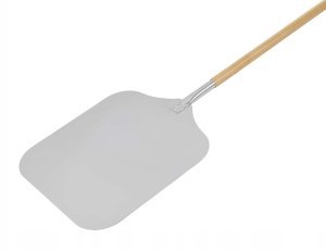 Łopata do pizzy z drewnianym uchwytem, kwadratowa, 405x455x1420 mm | TECHNICA, Pizza Line 3