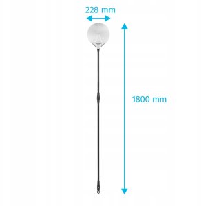 Łopata do pizzy z anodowanego aluminium z aluminiowym uchwytem, okrągła, 228x1800 mm | TECHNICA, Pizza Line 2