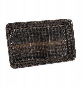 Koszyk prostokątny z polirattanu GN 1/1 530x325x65 mm, czarnobrązowy | TECHNICA, Gold Line 4