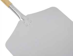 Łopata do pizzy z drewnianym uchwytem, kwadratowa, 310x355x1320 mm | TECHNICA, Pizza Line 3