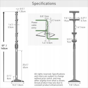 Stojak słupek montażowy 145cm do ładowarki samochodowej 2