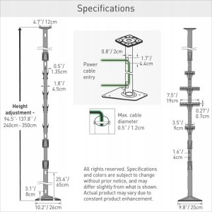 Stojak słupek montażowy 240-350 cm do ładowarki samochodowej 2