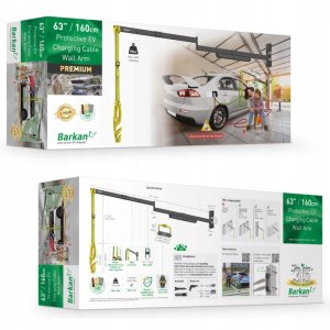 Uchwyt ścienny wysięgnik 160cm kabla ładowarki samochodowej 3