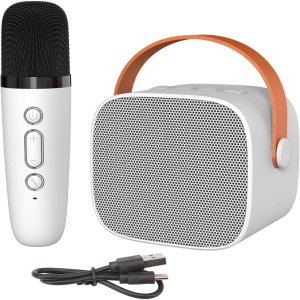 BEZPRZEWODOWY ZESTAW DO KARAOKE GŁOŚNIK BLUETOOTH + MIKROFON DZIEŃ DZIECKA 1