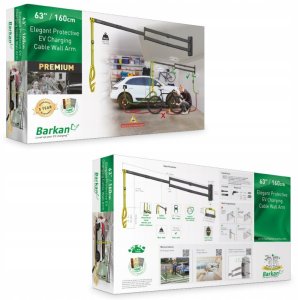 Uchwyt ścienny wysięgnik 160cm kabla ładowarki samochodowej 5