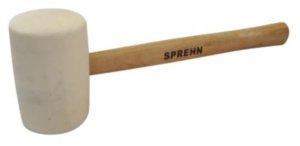 Sprehn gummihammer hvid 320g - Ideel til flisearbejde 1