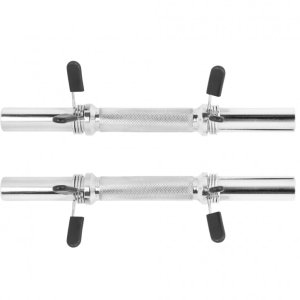 Gryf do hantli 35 cm zatrzaskowy + zaciski 6