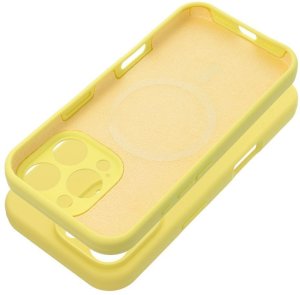 Futerał SILICONE 2mm do IPHONE 16 Pro Max kompatybilny z MagSafe żółty 1