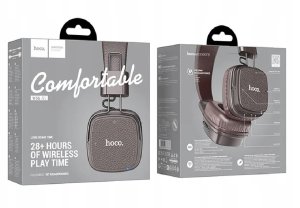 HOCO słuchawki bezprzewodowe bluetooth nagłowne W56 brązowe 3