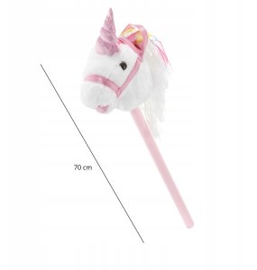 Hobby Horse miękka głowa konia koń na kiju jednorożec 70 cm dźwięki galopu 4