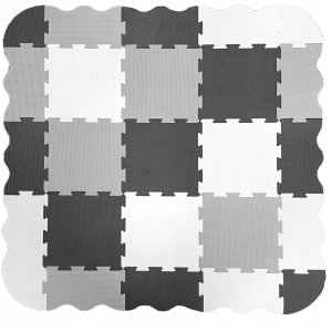 Mata piankowa puzzle piankowe duża dzieci kojec duża gruba kontrastowa 25cz 7