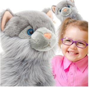 Maskotka Duży Pluszowy Kot Kotek Miękki Pluszak Przytulanka 28 cm 1
