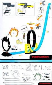 Tor wyścigowy pętla dla samochodzików autka zestaw wyrzutnia 17w1 223cm 3