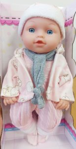 Lalka bobas jak żywa interaktywna akcesoria duża mówi ubranko siusiająca 10