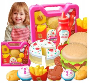 Zestaw kuchenny plastikowe jedzenie do zabawy kuchnia dla dzieci akcesoria 1