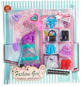 UBRANKA DLA LALKI MIX CIUSZKI BUCIKI TOREBKI 12w1 3