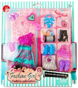 UBRANKA DLA LALKI MIX CIUSZKI BUCIKI TOREBKI 12w1 4