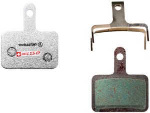 SWISSSTOP Disc brake pad Disc 15 E  Shimano Deore BR-M575, BR-M525,  BR-M515, BR-T615, LX BR-T675. Alivio  BR-M4050. Acera BR-M3050. Altus 1