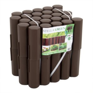 Palisada ogrodowa paliki h=15cm ciemny brąz kpl. 10 szt. 1