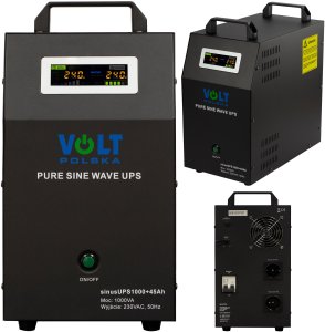 Zasilacz awaryjny SINUS UPS 1000 + 45Ah (700/1000W) [1,5m przewód] 7