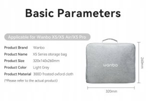 Wanbo Torba na projektor | dla modelu X5 Air, X5 Pro | szara 2