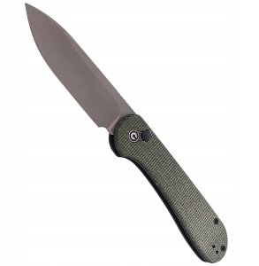 Nóż CIVIVI Button Lock Elementum Dark Green Micarta 5