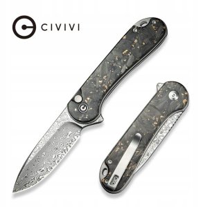 Nóż CIVIVI Button Lock Elementum II Damast CF 1