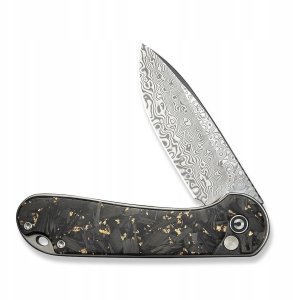 Nóż CIVIVI Button Lock Elementum II Damast CF 4