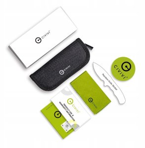 Nóż CIVIVI Button Lock Elementum II Damast CF 10