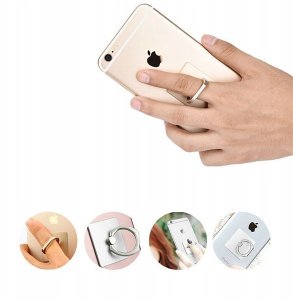 UCHWYT TELEFONU STOJAK KOT CZARNY UNIWERSALNY VEGA NA RĘKĘ RING HOLDER 3