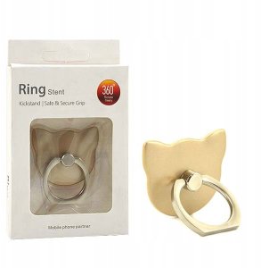 UCHWYT TELEFONU STOJAK KOT ZŁOTY UNIWERSALNY VEGA NA RĘKĘ RING HOLDER 2