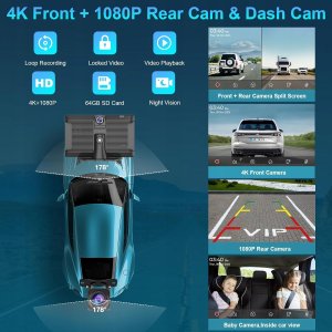 Carpuride W905 radio samochodowe ekran dotykowy przód i tył kamerą cofania 3