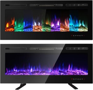 MCHAus Kominek elektryczny funkcja ogrzewania 102x43x13,5 cm 1800W 1