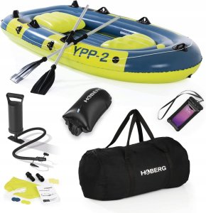 Zestaw Hoberg Ponton 2-osobowy WIOSŁA POMPA Dry Bag NOWY 1