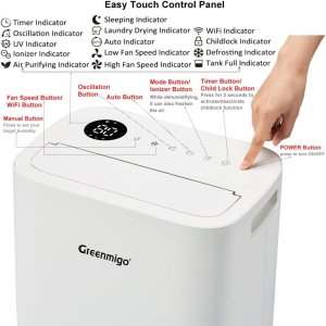 Osuszacz powietrza Greenmigo ALPHA-Q25 Pro WiFi 290W do 70 m 4,5 l nowy 8