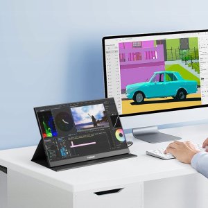 Yodoit Przenośny monitor 15,6'' FHD IPS do komputera laptopa Xbox PS 3/4/5 5