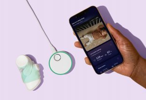 Niania Owlet Niania elektroniczna Dream Sock & Cam 2 Bundle pulsoksymetr miętowy 2