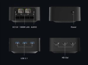 Mini PC T9 Plus N100 16GB DDR5 512GB SSD 3xHDMI 3xUSB 2xLAN 3